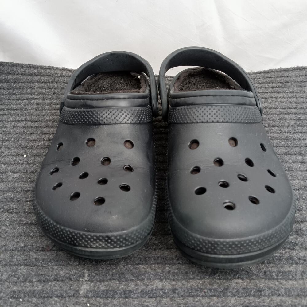 Crocs Classic Adult Unisex Lined Clog Sandal Black - Picture 2 of 6